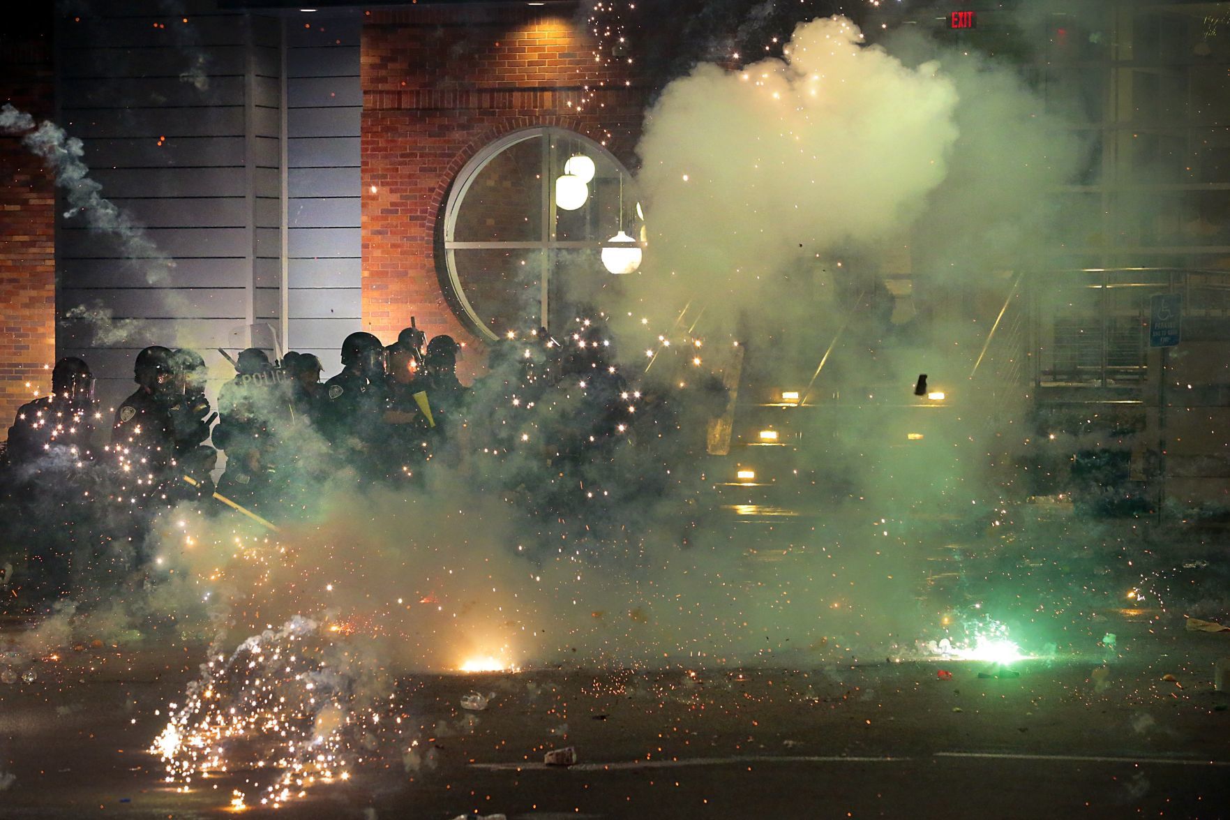 Protest returns to Ferguson to mark George Floyd death
